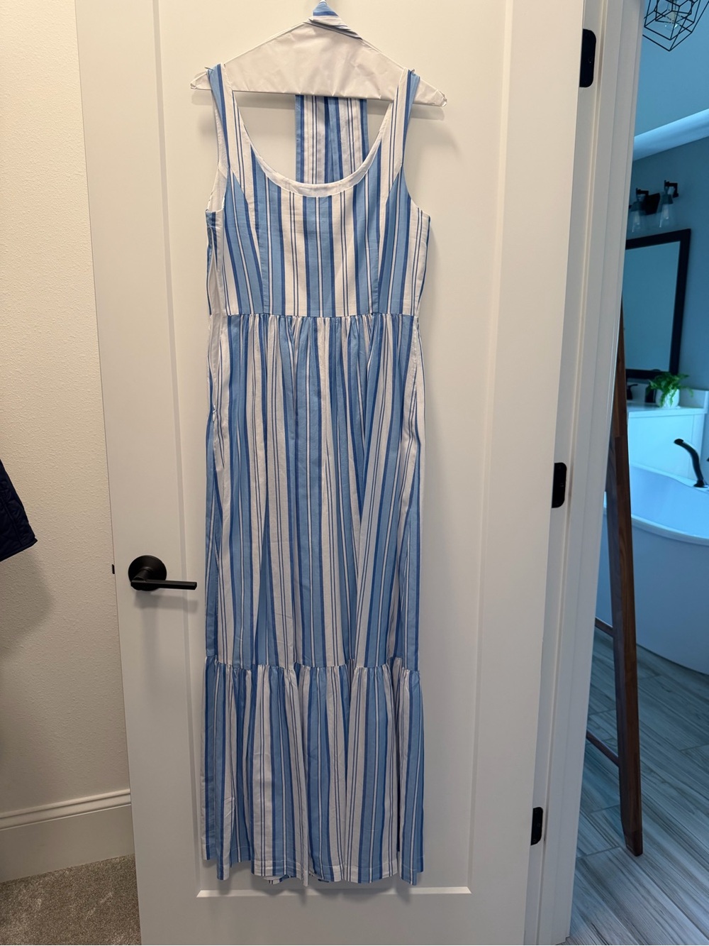 Vineyard Vines Blue and White Striped Maxi Dress 2